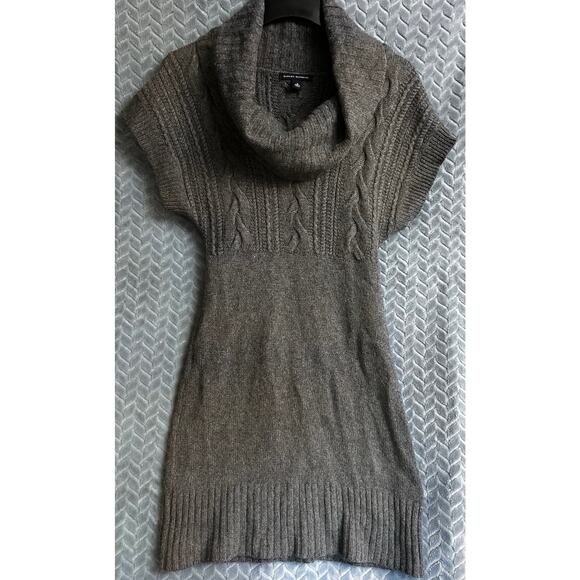 Banana Republic Lambs Wool/Cashmere Blend Cable Knit Dress in Grey Classic Luxe - Picture 1 of 6